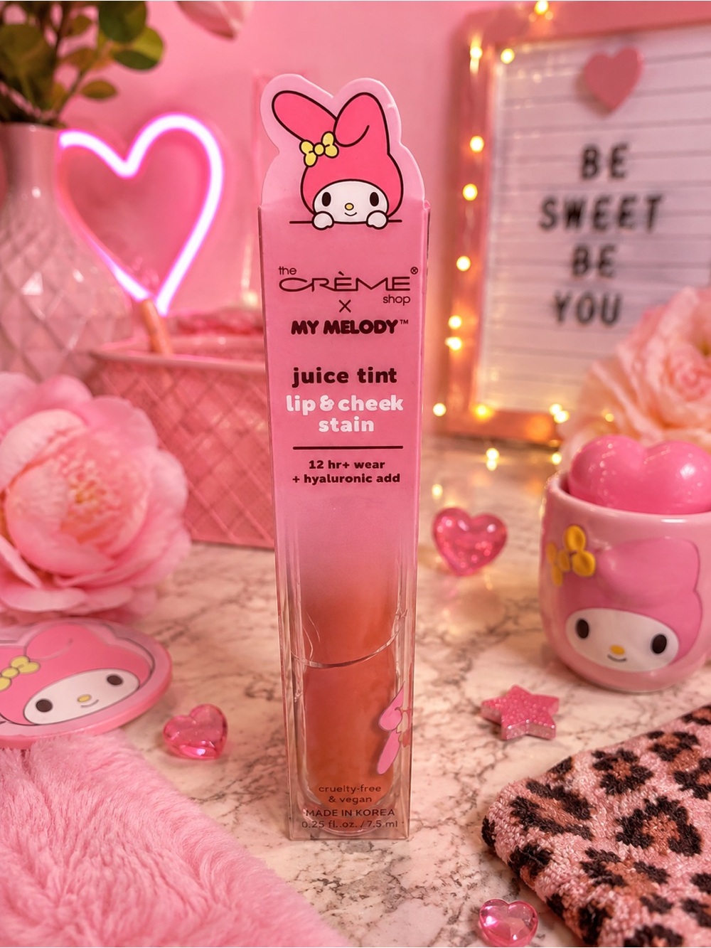x My Melody Pink Juice Tint Lip & Cheek Stain